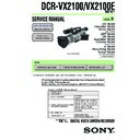 Sony DCR-VX2100, DCR-VX2100E Service Manual