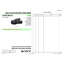 Sony FDR-AX100, FDR-AX100E, HDR-CX900, HDR-CX900E Service Manual