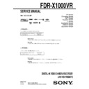 Sony FDR-X1000VR Service Manual