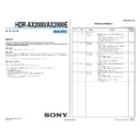 Sony HDR-AX2000, HDR-AX2000E (serv.man3) Service Manual