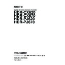 Sony HDR-CX620, HDR-CX670, HDR-PJ620, HDR-PJ670 Service Manual