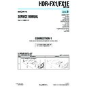Sony HDR-FX1, HDR-FX1E (serv.man11) Service Manual