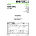 Sony HDR-FX1, HDR-FX1E (serv.man12) Service Manual