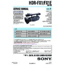 Sony HDR-FX1, HDR-FX1E Service Manual