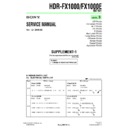 Sony HDR-FX1000, HDR-FX1000E (serv.man5) Service Manual