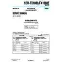 Sony HDR-FX1000, HDR-FX1000E (serv.man6) Service Manual