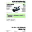Sony HDR-FX1000, HDR-FX1000E Service Manual