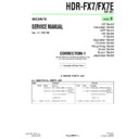 Sony HDR-FX7, HDR-FX7E (serv.man13) Service Manual
