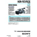 Sony HDR-FX7, HDR-FX7E (serv.man2) Service Manual