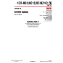 Sony HDR-HC1, HDR-HC1E, HDR-HC1EK, HDR-HC1K (serv.man13) Service Manual