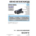 Sony HDR-HC1, HDR-HC1E, HDR-HC1EK, HDR-HC1K (serv.man2) Service Manual