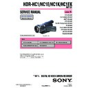 Sony HDR-HC1, HDR-HC1E, HDR-HC1EK, HDR-HC1K (serv.man3) Service Manual