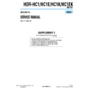 Sony HDR-HC1, HDR-HC1E, HDR-HC1EK, HDR-HC1K (serv.man5) Service Manual