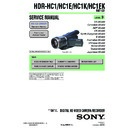 Sony HDR-HC1, HDR-HC1E, HDR-HC1EK, HDR-HC1K Service Manual