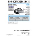 hdr-hc5, hdr-hc5e, hdr-hc7, hdr-hc7e (serv.man2) service manual