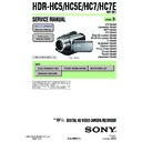 hdr-hc5, hdr-hc5e, hdr-hc7, hdr-hc7e service manual