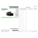 Sony HDR-PJ50, HDR-PJ50E, HDR-PJ50V, HDR-PJ50VE, HDR-XR160, HDR-XR160E Service Manual