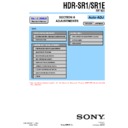 Sony HDR-SR1, HDR-SR1E (serv.man4) Service Manual