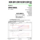 Sony HDR-SR11, HDR-SR11E, HDR-SR12, HDR-SR12E (serv.man10) Service Manual