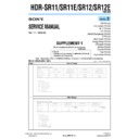 Sony HDR-SR11, HDR-SR11E, HDR-SR12, HDR-SR12E (serv.man4) Service Manual