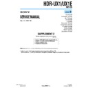 Sony HDR-UX1, HDR-UX1E (serv.man5) Service Manual