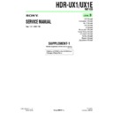 hdr-ux1, hdr-ux1e (serv.man6) service manual