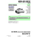 hdr-ux1, hdr-ux1e service manual
