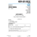 Sony HDR-UX1 Service Manual