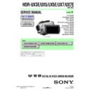 Sony HDR-UX3E, HDR-UX5, HDR-UX5E, HDR-UX7, HDR-UX7E Service Manual