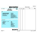 Sony MHS-FS3, MHS-FS3K (serv.man2) Service Manual