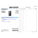 Sony MHS-FS3, MHS-FS3K Service Manual