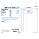 Sony MHS-TS10, MHS-TS20, MHS-TS20K Service Manual