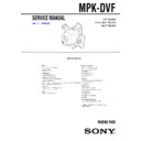 Sony MPK-DVF Service Manual