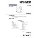 Sony MPK-DVF5M Service Manual