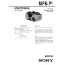 Sony MPK-P1 Service Manual