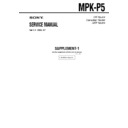 Sony MPK-P5 (serv.man2) Service Manual