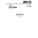 Sony MPK-P9 (serv.man2) Service Manual
