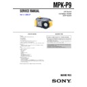 Sony MPK-P9 Service Manual
