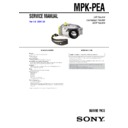 Sony MPK-PEA Service Manual