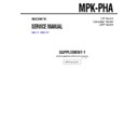 Sony MPK-PHA (serv.man2) Service Manual
