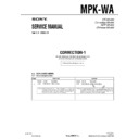 Sony MPK-WA (serv.man2) Service Manual