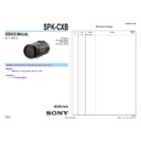 Sony SPK-CXB Service Manual