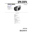 Sony SPK-DVF4 Service Manual