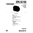 Sony SPK-SC100 Service Manual
