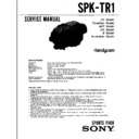 Sony SPK-TR1 Service Manual