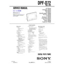 Sony DPF-D72 Service Manual