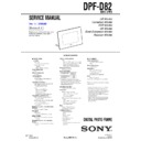 Sony DPF-D82 Service Manual