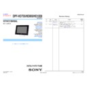 Sony DPF-HD1000, DPF-HD700, DPF-HD800 Service Manual