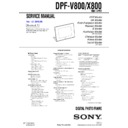 dpf-v800, dpf-x800 service manual