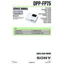 Sony DPP-FP75 Service Manual